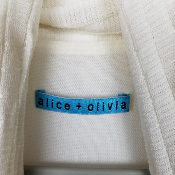 Alice + Olivia Sheer Draped Textured Vest Cardigan Shawl Women's One Size - Picture 7 of 11